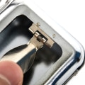 Miniatyrbillede 7 af 8: Rustfrit stål firkantet lomme askebæger metalbakke med låg Port