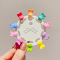 Miniatyrbild 8 av 8: Nya 10st Lyxig Matt Plast Mini Hårklor Clips Crab Baby A5