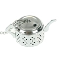 Miniatyrbilde 7 av 8: e Rustfritt stål tekanne Te-infuser Krydderdrikkesil Herba