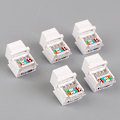 Miniatyrbilde 2 av 8: 5 STK RJ45-kontaktinformasjon Stikkontakt Datamaskinuttak Kabel Ad White