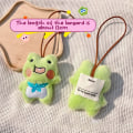 Pikkukuva 5 / 8: Squeak Doll Name Tarra Riipus Sammakko Panda Pehmo Matkalaukkulappu Rabbit