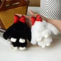 Miniatyrbillede 2 af 8: Mini-hår-sløjfe-vedhæng Taske-rem Bilnøglering e Bunny Couple P A3