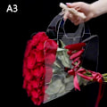Miniatyrbild 1 av 8: Transparent blomlåda med handtag bärbara blompåsar A3