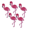 Miniatyrbillede 3 af 5: 10 STK Flamingo Patch Broderet Sy Strygning På Taske Stof Appliqu