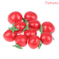 Miniatyrbillede 1 af 5: 10 Stk/sæt 1:12 Dukkehus Frugt Grøntsager Gulerod Tomat Radise Tomato