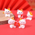 Pikkukuva 4 / 8: 1kpl e New Year sarjakuva Lucky Cat Micro Landscape Hartsi Cat Micr F
