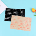 Miniatyrbillede 4 af 5: Engelsk komplet tastatur Frosted Transparent Keyboard Stickers Com D