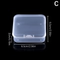 Miniatyrbillede 1 af 8: Mini firkantede æsker Klar plast smykker opbevaring sag Container C