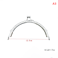 Miniatyrbild 7 av 8: 8,5/10,5/12,5/15,5 CM blankt silver Basic halvcirkel metallväska 8.5cm