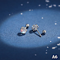 Miniatyrbild 1 av 8: 1 par örhängen Crystal Ear Stud Rostfritt stål Helix Ear A6