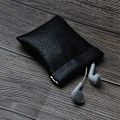Miniatyrbild 4 av 8: Pu Läder Myntväska Kvinnor Män Mini Kort plånboksväska Key Headp Black