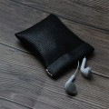 Miniatyrbillede 4 af 8: Pu Læder Møntpung Kvinder Mænd Mini Kort Pung Taske Key Headp Black