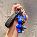 Miniatyrbillede 1 af 8: Robot Mekanisk Bjørn Nøglering Læder Nøglering til Mænd Kvinder Blue