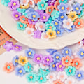 Pikkukuva 2 / 8: 50 kpl 3D Mini Flower Flatback Resin tarvikkeet Tee-se-itse askartelupuhelin 01
