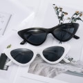 Miniatyrbillede 6 af 8: Vintage solbriller Kvinde Sexet Retro Small Cat Eye Solbriller E White