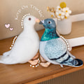 Pikkukuva 4 / 8: 20 cm e Pigeon Pillow Pehmolelu Simulointi Kantoaine Pigeon Stuff white dove