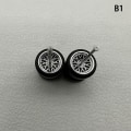 Pikkukuva 1 / 8: 1 set 1/64 mallin auton pyörät kumirenkailla muokatut osat Ve B1 fork plating