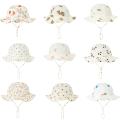 Pikkukuva 3 / 8: Baby Cotton Bucket Hat Uudet Lasten Ulkolippikset Unisex Print Multicolor
