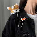 Pikkukuva 2 / 8: Husky Pehmo Doll Rintaneula Sarjakuva Eläin Rintaneulat Rintanappi rintaneula 1