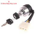 4/6 Wire Way Benzin Generator Tænding Start Key Lock Combina 6 Wire Way Key Lock