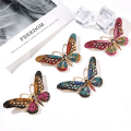 Miniatyrbillede 2 af 5: Mode farverig sommerfuglebroche Bryllup Krystal Rhinestone In A2