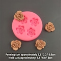 Miniatyrbild 5 av 8: Mini 3D Rose Flower Form Form Bloom Rose Chocolate Fo D