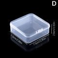 Miniatyrbillede 1 af 8: Mini firkantede æsker Klar plast smykker opbevaring sag Container D