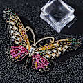Miniatyrbild 5 av 5: Mode färgglad fjärilsbrosch Bröllop Kristall Rhinestone In A3