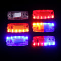 Miniatyrbillede 4 af 8: LED Skulderlampe Rød Blå Forsigtig Nødpolitiets lysblink A7