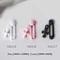 Miniatyrbillede 5 af 8: 5 Stk 3D Mini Metal Nail Charm Retro Cross Paper Clip Shape Nail Black