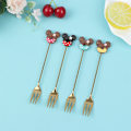 Miniatyrbillede 1 af 5: 4 stk./sæt Doughnut Candy ske/gaffel mælk kaffe røre ske Kitc 4pcs miqi fork
