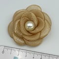 Miniatyrbild 1 av 8: 1st 5cm Mesh Gaze Blommor För DIY Bröllopsfest Kläder Skor Khaki