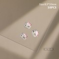 Pikkukuva 1 / 8: 10 kpl Fine Flicker Katie Cat Nail Sarjakuvatarvikkeet Mini Resi DZ781-03