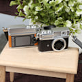 Miniatyrbilde 4 av 5: 1 Stk Minikamera Modell Dukkehus Miniatyr retrokamera Modell De Black