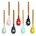 Miniatyrbillede 4 af 5: 1 stk One-Piece Silikoneske Spaghetti Pasta Server Fork Nuddel Light green