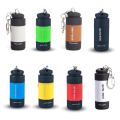 Miniatyrbillede 2 af 8: LED mini lommelygte bærbar USB genopladelig nøglering Flashli black