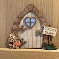 Pikkukuva 3 / 8: Minikotikoristeet Puiset Fairy Elf Door Fairy Tale Gate Doo A4