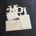 Miniatyrbild 8 av 8: Sweet Wooden Hollow Love fotoram Heminredningskonst DIY