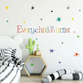 Pikkukuva 1 / 8: Jokainen lapsi on taiteilija Wall Sticker Englannin sananlaskujen makuuhuone