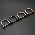 Miniatyrbilde 4 av 5: D Form Minilåsspenner Nøkkelring Bilspenne Utendørs EDC-verktøy H Silver M