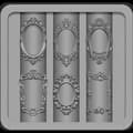 3D Silikon Nagelkonstform Europeisk Stil Retromönster Design A2