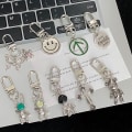Pikkukuva 3 / 8: Cross Keychain Creative pyörivä reppuriipus Silver-A8