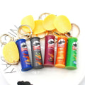 Pikkukuva 2 / 8: Jäljitelmä Pringles Perunalastu Avaimenperä Bucket Snack Pizza Peruna A5