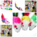 Pikkukuva 6 / 8: 1kpl/erä Pehmeä Fleece False Mouse Cat Lelut Värikäs Feather Funn