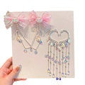 Pikkukuva 6 / 8: Lapset Mermaid Princess Pearl Fringe Bow Otsaketju Hiukset A3