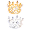 Miniatyrbilde 2 av 8: Kronprinsesse Topper Crystal Pearl hårpynt til bryllup Gold