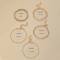 Pikkukuva 6 / 6: 5 kpl Bohemian Gold Color Set naisille Säädettävä Bea