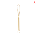 Miniatyrbillede 1 af 5: MINI Rustfrit stål Piskeris Æggepisk Pisk Manuel Ballon Wire Gold S