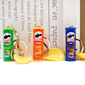 Miniatyrbillede 3 af 8: Imiteret Pringles kartoffelchip nøglering Bucket Snack Pizza Pota A3