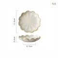 Miniatyrbillede 1 af 8: 1 Stk Keramisk Smagsfad Blomsterform Porcelænsnøddefad Lille N8